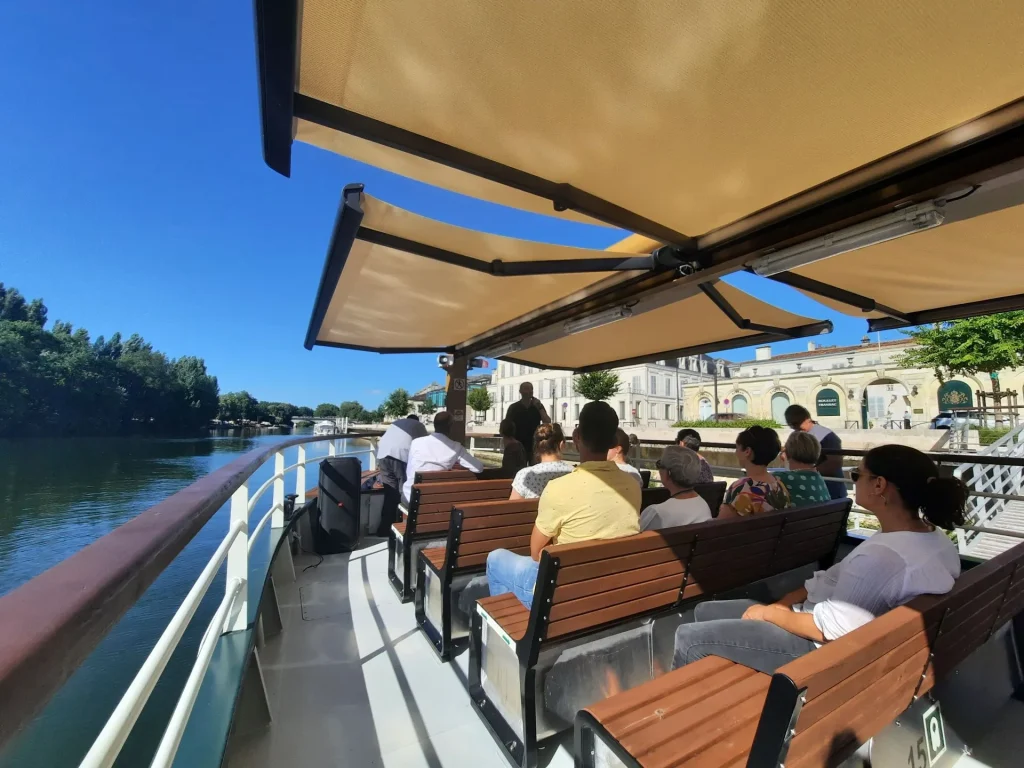 River cruise on the Charente from Cognac on the passenger boat La Demoiselle