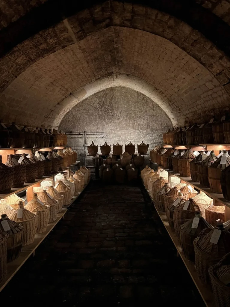 Dames-jeannes in a paradise, an ageing cellar for cognac eaux-de-vie