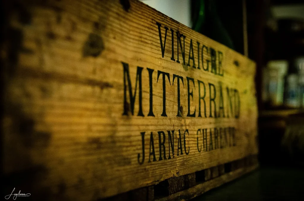 Crate of vinegar at François Mitterrand's birthplace