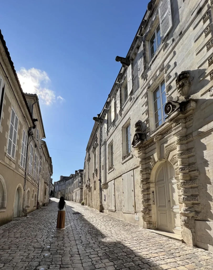 Façade de l'hôtel particulier Brunet du bocage rue saulnier à Cognac