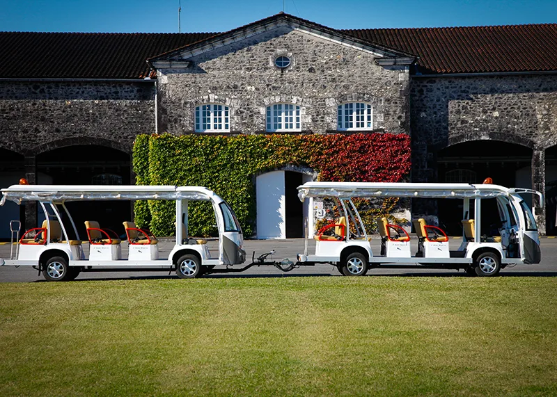 Visite petit train du domaine de la maison de négoce Rémy Martin à Merpins