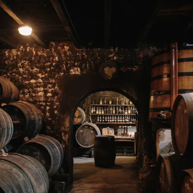 Chais de vieillissement Painturaud Frères à Segonzac, fûts d'eau-de-vie de cognac