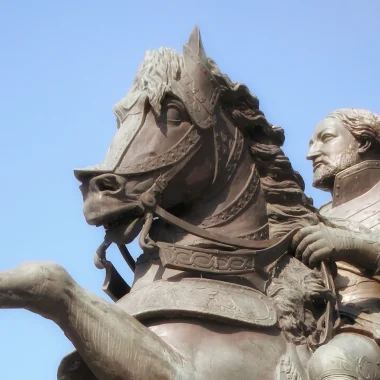Equestrian statue of François 1st, in Cognac by Antoine Etex