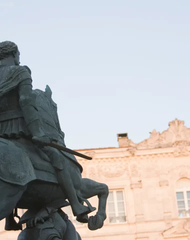 The statue of François 1st in Cognac, King's birthplace