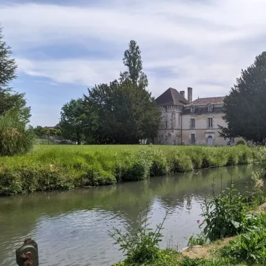 view of the castle in the village of Lignières Ambleville