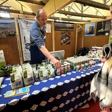 Salon des sites remarquables du goût à Segonzac, stand du sel de guérande