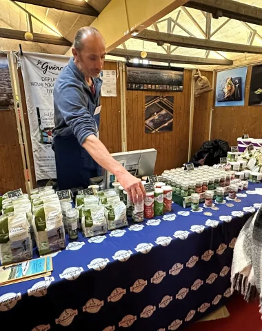 Salon des sites remarquables du goût à Segonzac, stand du sel de guérande