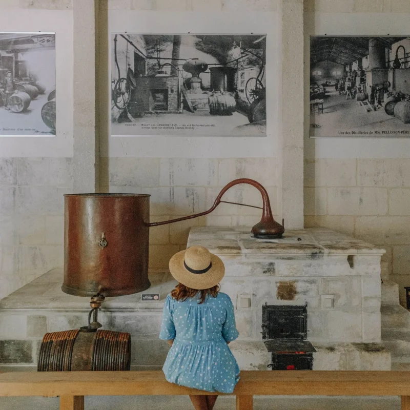 Visit the Musée des Savoirs du Cognac, a museum showcasing all the different aspects of the cognac industry: winegrowing, the cognac trade, cooperage, glassmaking and packaging design.